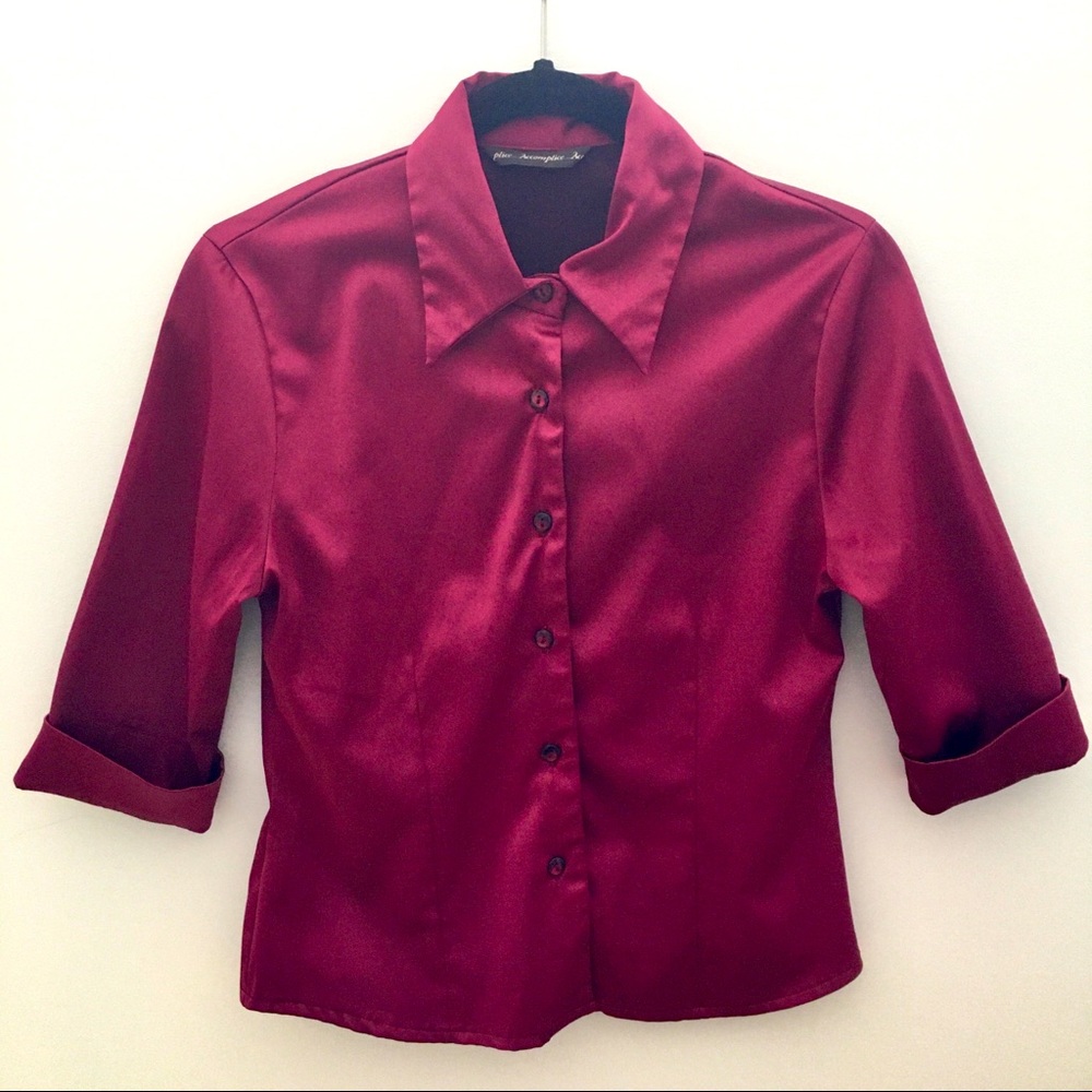 Fuchsia Buttoned Shirt with Collar
